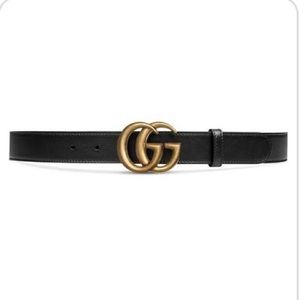 Gucci Leather Belt with Double G Buckle